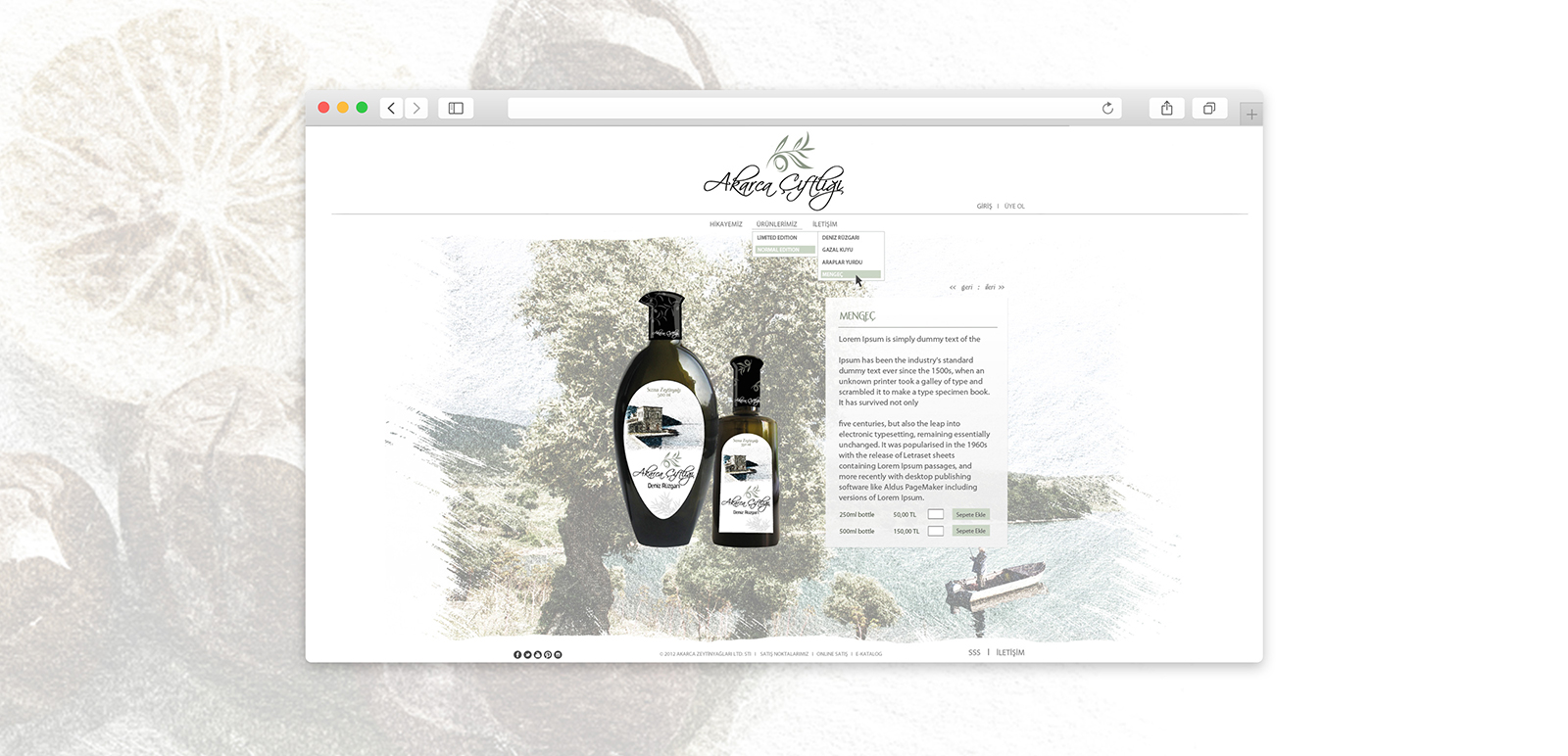 Akarca Çiftliği Corporate Website 3