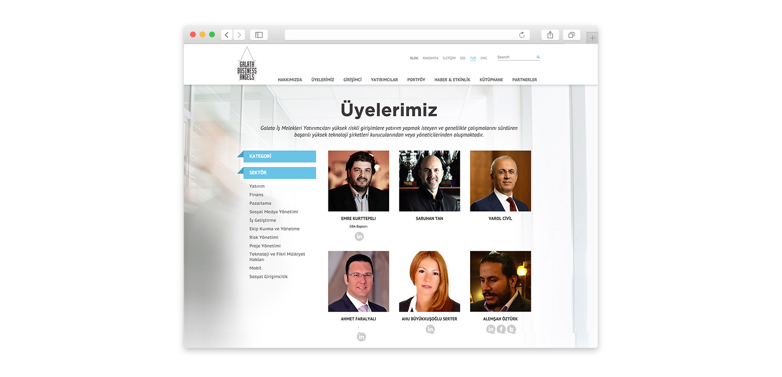 Galata Business Angels Website 2